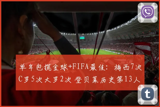 单年包揽金球+FIFA最佳：梅西7次C罗5次大罗2次 登贝莱历史第13人